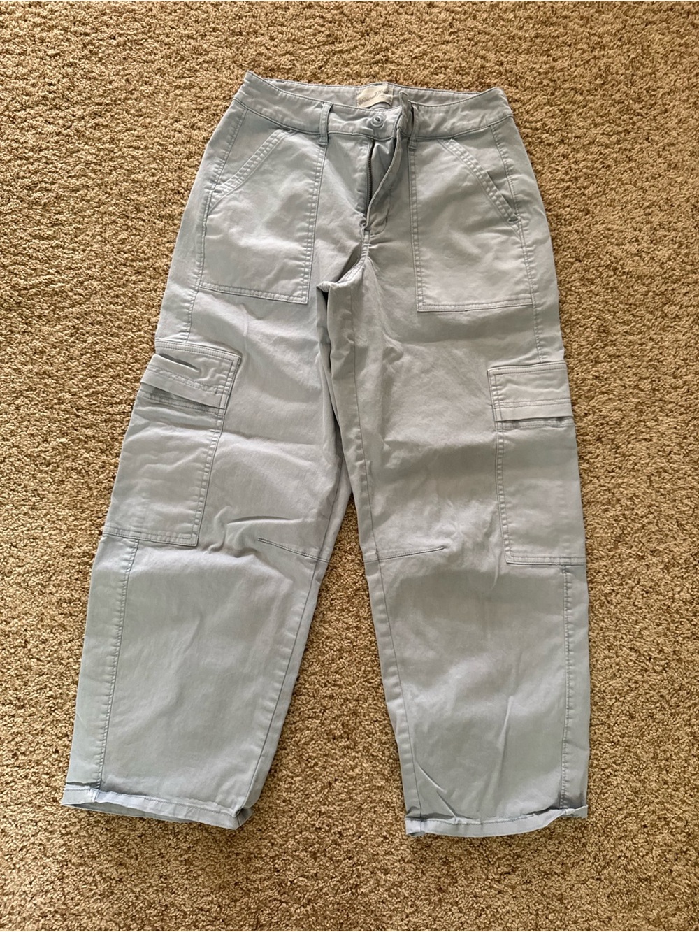 Light Blue Cargo Pants — Casual Utility Style